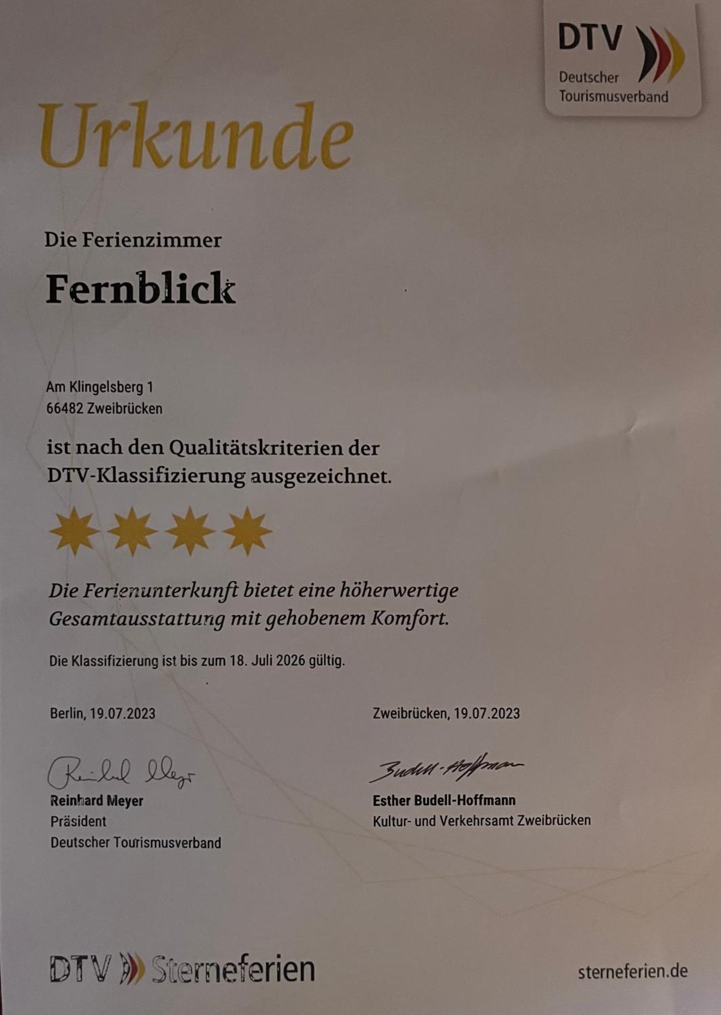 Fernblick Daire Zweibrücken Dış mekan fotoğraf